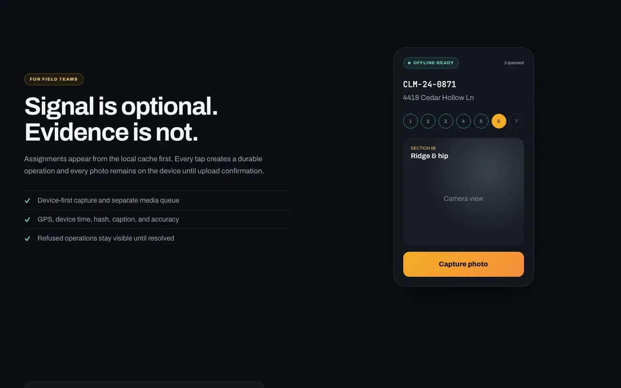 ClaimLayer landing page, section 4