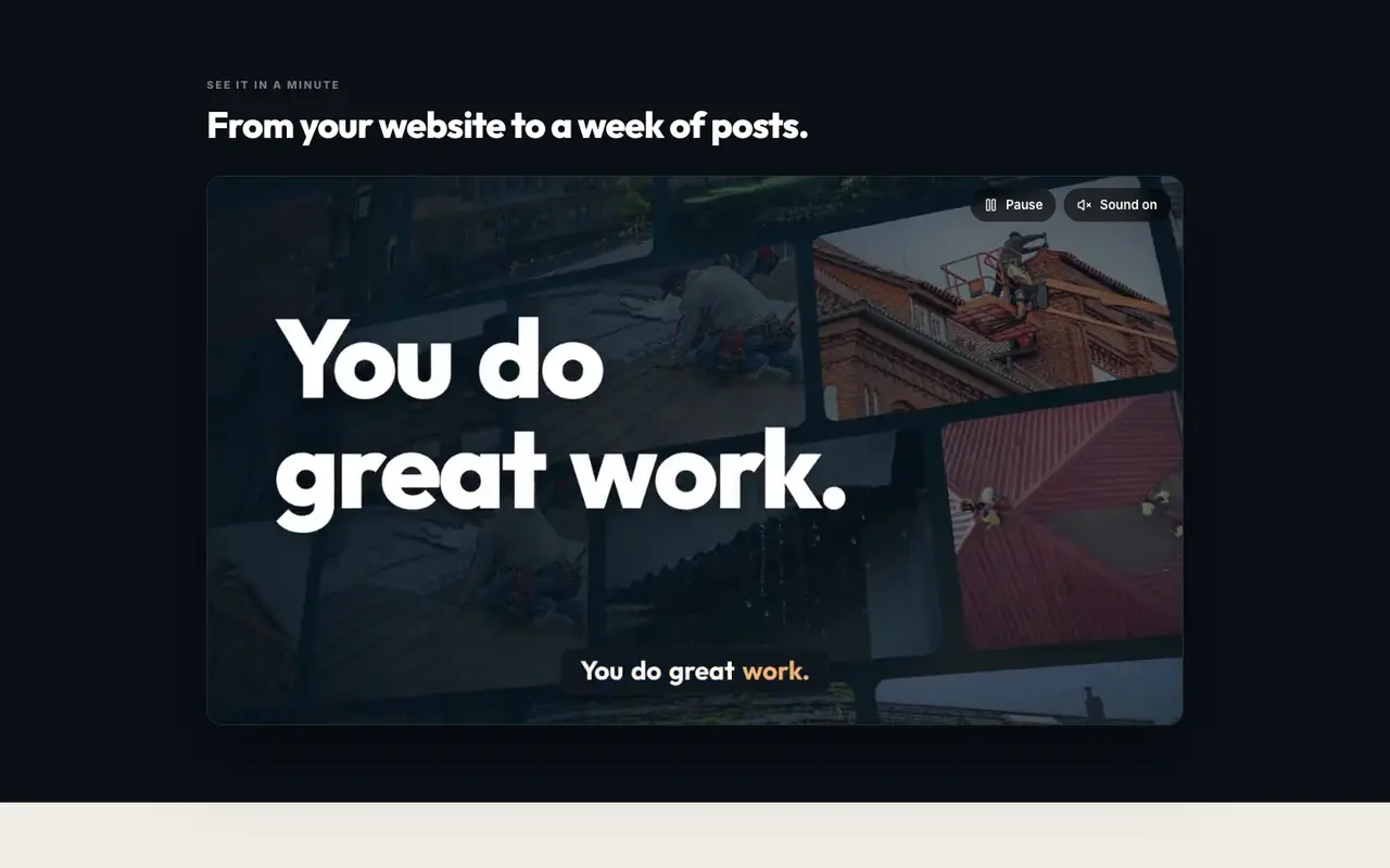 CredibleAI landing page, section 2