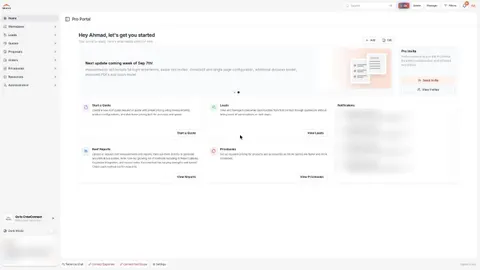Screenshot of Pro Portal · Brava Roof